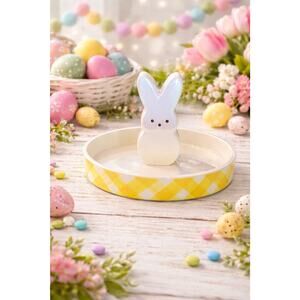 Bath & Body Works Ceramic Peeps Marshmallow Bunny Body Care Tray Trinket